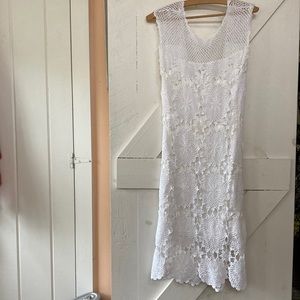 Tina Turk white summer lace dress